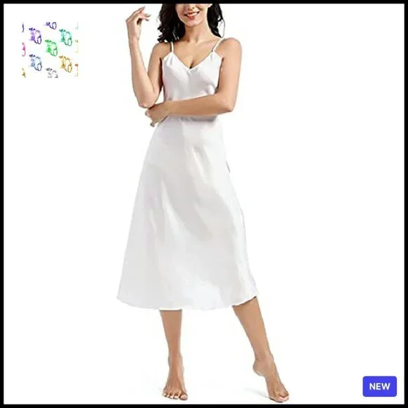 Satin Slip Dress Elegant Minimal Chic Evening Party Wear Adjustable Straps